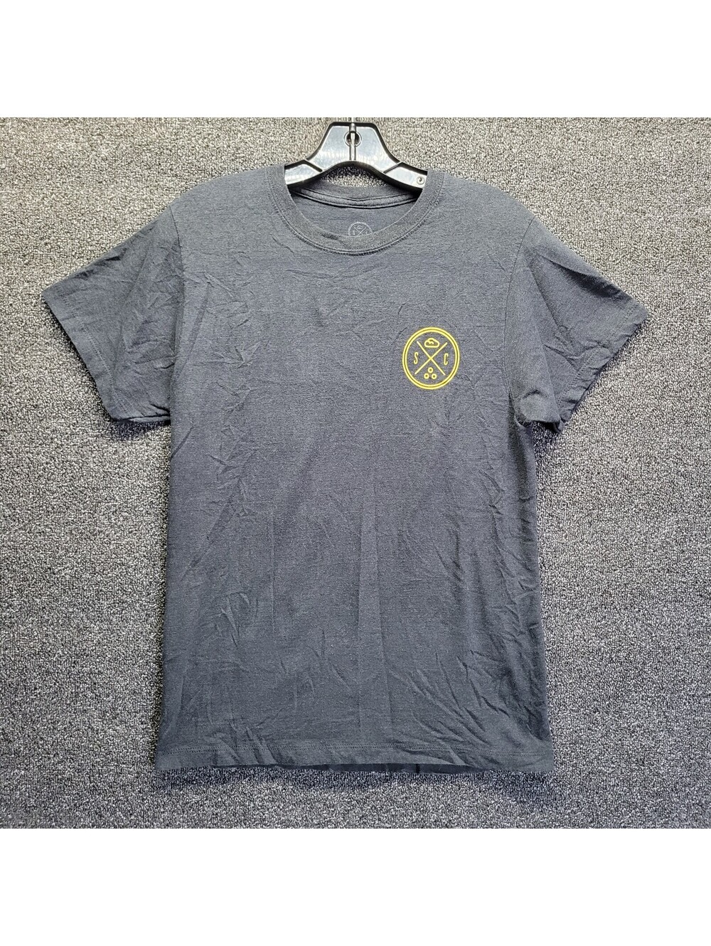 Vintage Black Sandcloud T shirt Yellow Logo Sz Small